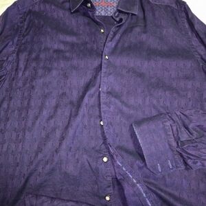 Robert Graham Men's Purple Dress Shirt LS, Size Large